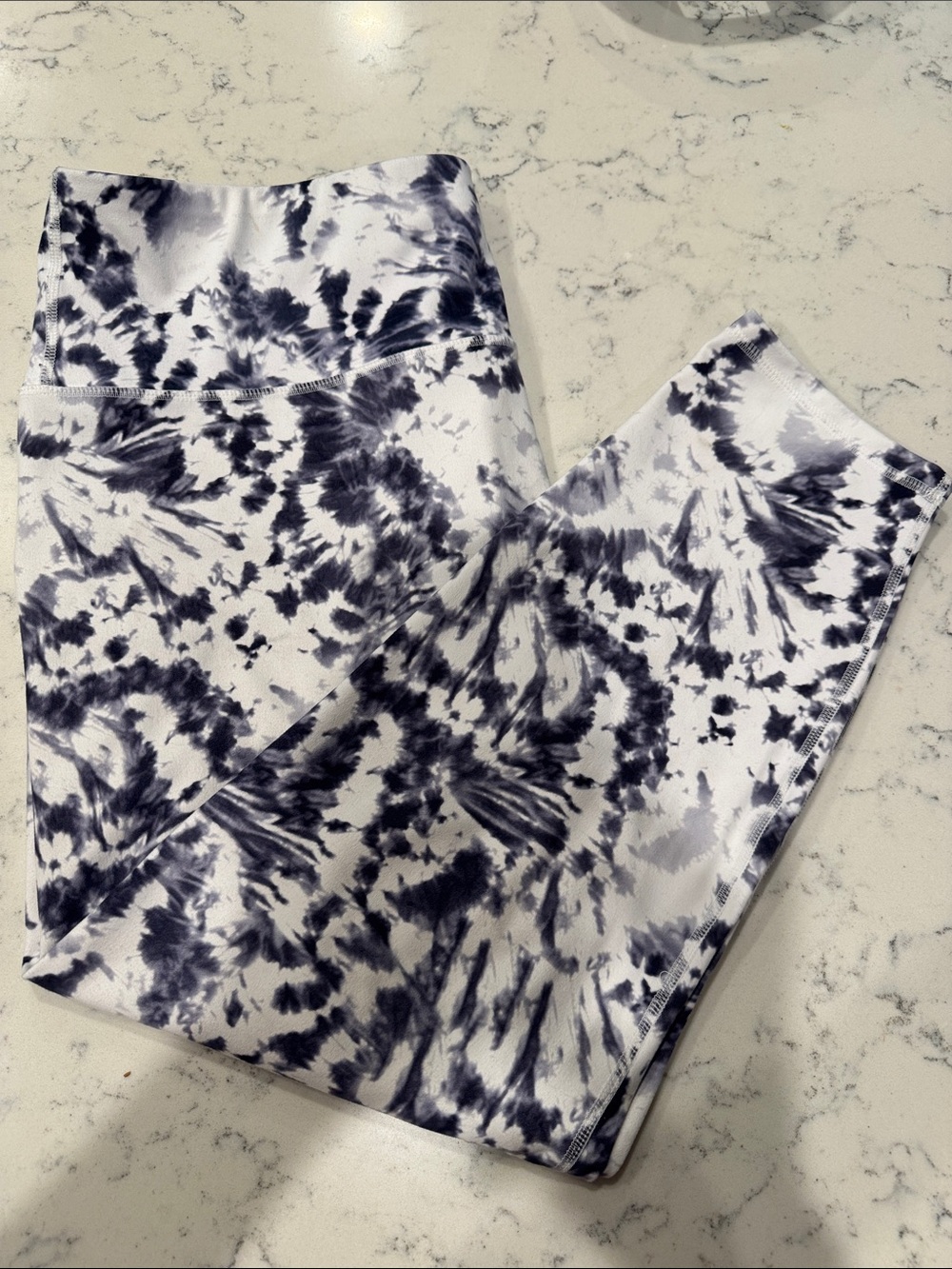 RBX Women’s Tie-Dye Leggings - Navy & White